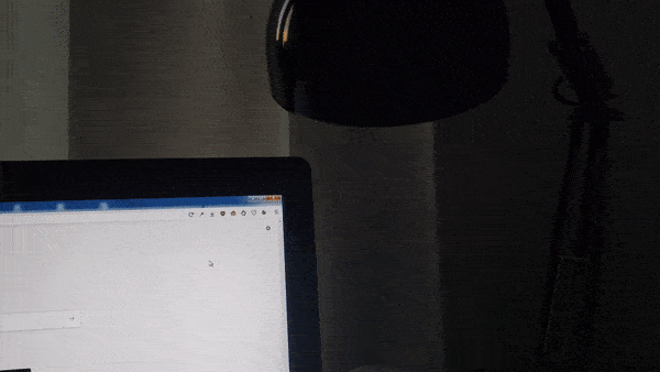 Firefox WebExtension used to turn on desk lamp